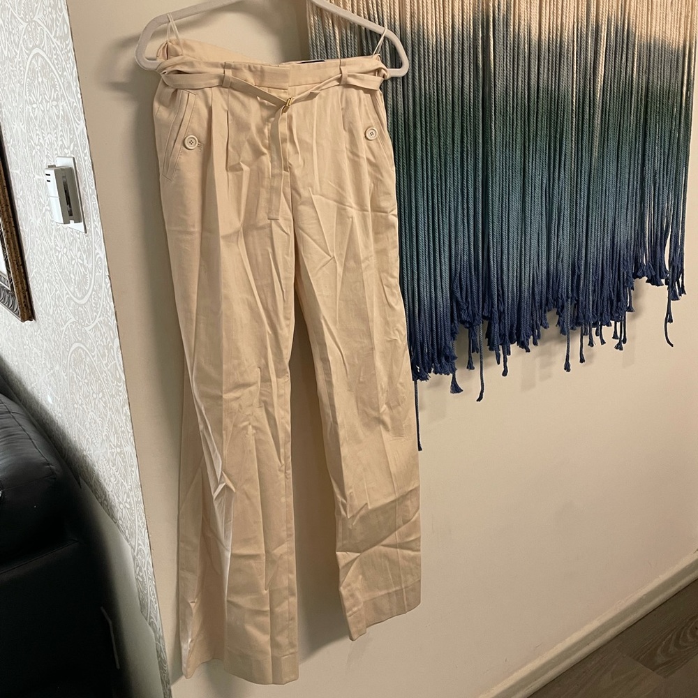 Hugo Boss Low Rise light cream trousers